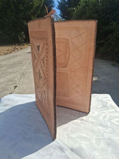 Hand Tooled Leather Presentation Folder