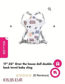 Doll baby sling
