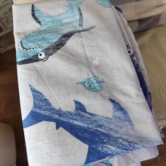 curtains, light shade and single duvet with pillow case