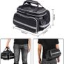 Bicycle Pannier, Outdoor Waterproof Multi- function Portable Bicycle Pack Bike Pannier Carrying Luggage Package Rack Panniers Rear Seat Trunk Bag with Rainproof Cover Image 2
