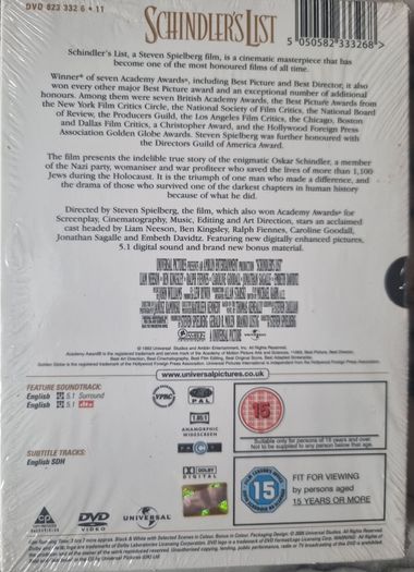 Schindler's List 2 Disc Special Edition