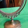 Ornate Victorian Style Brass Swivel Vanity Mirror  Antique Dressing Table Mirror Image 6