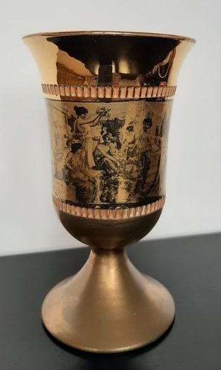 Vintage Florentine Ceramic Goblet Vase