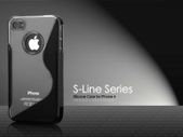 Protective Case S-Line Soft Gel Silicone Cover for iPhone 4 4S + Free Screen Protecor