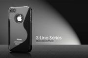 Protective Case S-Line Soft Gel Silicone Cover for iPhone 4 4S + Free Screen Protecor