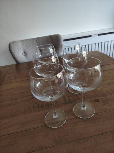 gin balloon glass x 6