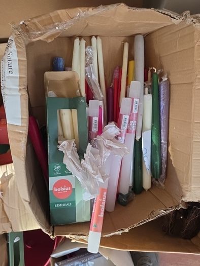 candles job lot many colours