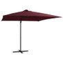 Cantilever Umbrella with LED lights Bordeaux Red 250x250 cm Image 5