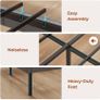 King Size Bed Frame 150x200 with Storage Upholstered Bed Frame with LED Lights & Charging Station Upholstered Storage Headboard/Under Bed Storage Noise Free Image 2