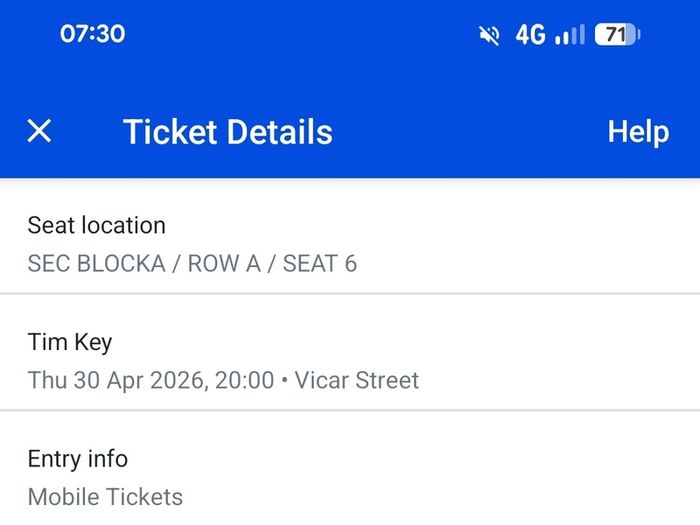 Tim Key - 2 tickets - 30th April 2026