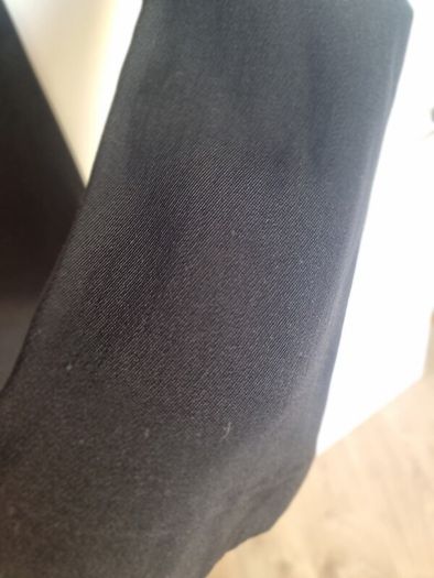 Black Twill, Straight/Wide-Leg Trousers, Size 30"