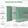 Walk-In Polytunnel Greenhouse Plant Gardening Poly Tunnel Hot House with Door and Mesh Windows, 3x2x2 m, Green Image 5