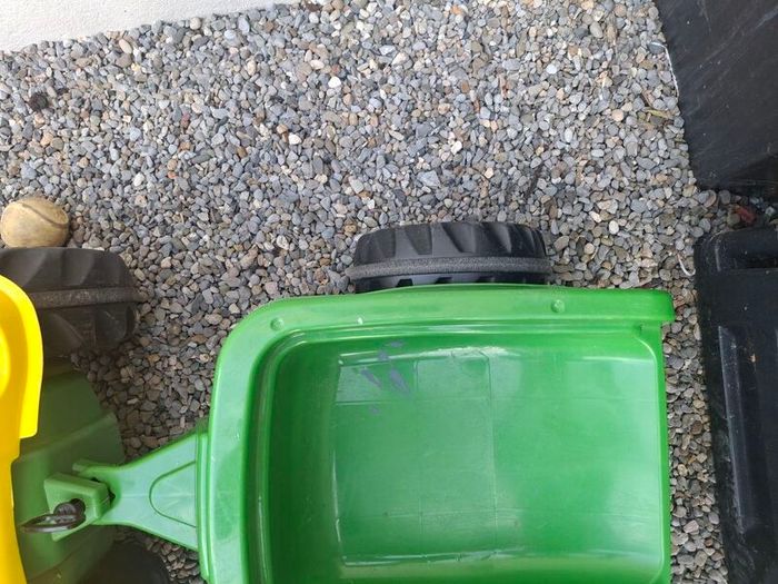 John Deere tractor and trailer