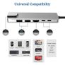 4k 6 in 1 USB C Hub HDMI,RJ45 Lan, USB-C, 2 USB 3.0 Ports and 87W Power Delivery for MacBook Pro and Type C Windows Laptops Image 5
