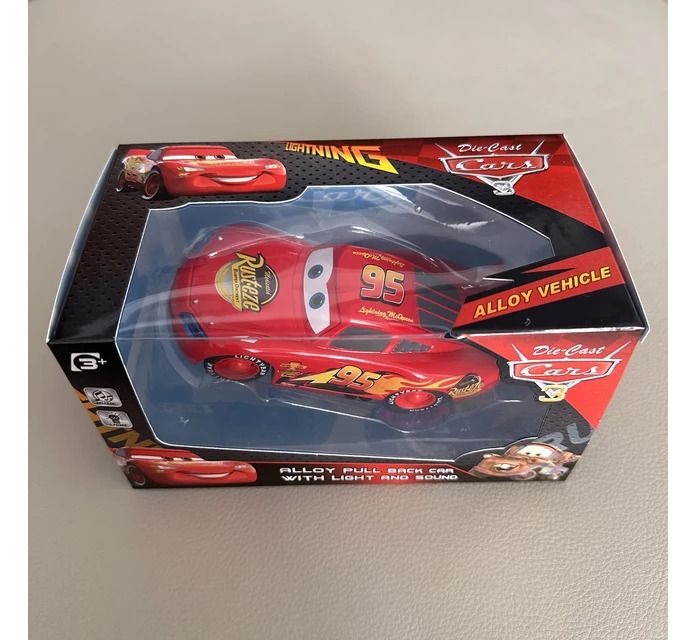 New Disney Cars Lightning Cartoon Model Car McQueen Woody With lights Inertial Pull-back Free Wheel Car Toys Collection Kids Gift