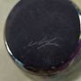 Glass vase, likely manufactured by Royal Brierley signed. Image 10