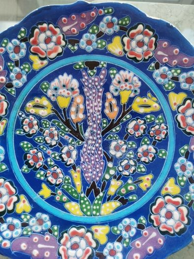 Vintage Turkish Ceramic Wall Plate