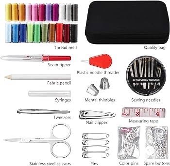 NEW SALE | Sewing Kit with Case, 130 pcs Sewing Supplies for Home Travel and Emergency, Kids Machine, Contains 24 Spools of Thread of 100m, Mending and Sewing Needles, Scissors, Thimble, Tape Measure