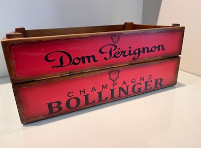 Wooden  Champagne box display Moet / Bollinger