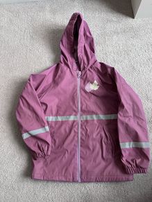 Good condition fleece lined raincoat 6-8 yrs