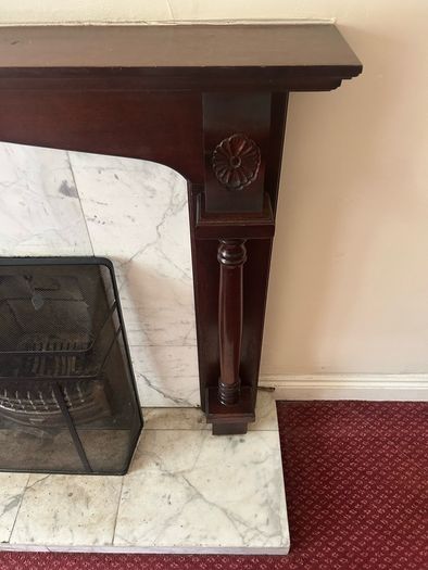 Wooden Mantelpiece and Marble