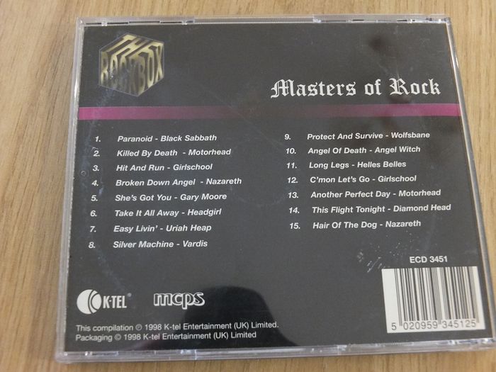 masters of rock volume one cd black sabbath