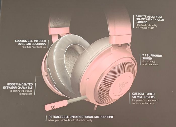 Razer Kraken Wired Gaming Headset with Kitty Ears