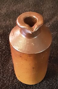possibly earthenware ink bottle