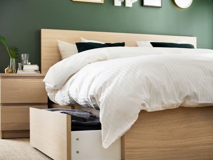 Ikea malm bed storage x2