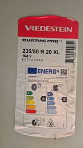 EV 3x 20 inch tyres