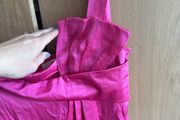 Jesire pink silk one shoulder knee length dress