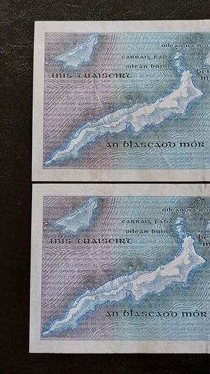 1991 Central Bank of Ireland 20 Pound Notes in Sequence