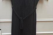 Next Plisse wide leg jumpsuit Black BNWT