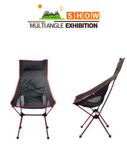 Brand New Outdoor Camping Chairs Folding Moon Chair Portable Extended Hiking Seat Beach Fishing Chair Ultralight Garden Picnic Furniture