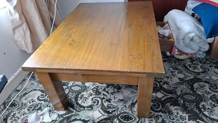 Solid wood coffee table
