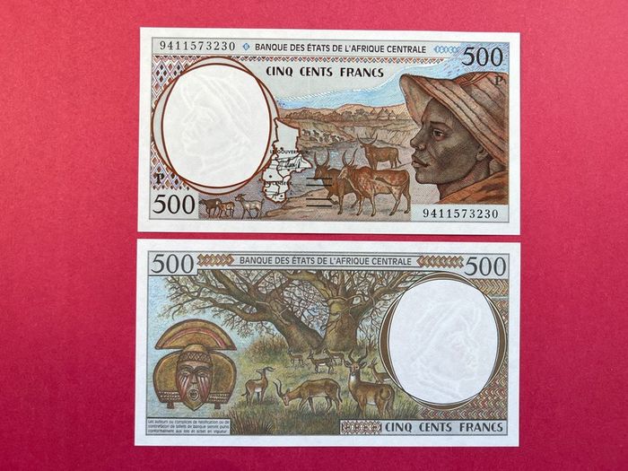 Central African States. 500 Francs  1994 Pick 201g  ( P ) Cameroon   ( Uncirculated )