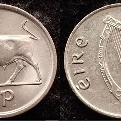 [#2088] - Ireland 2000 | Irish 5 Pence | Bull | KM.28 | UNC