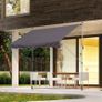 Balcony 3 x 1.5m Manual Adjustable Awning DIY Patio Clamp Awning Canopy Grey Image 5