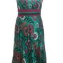 Monsoon Ladies Green Fushia A Line  Floral Silk Blend Midi Dress Lined Uk 12 Including Post Image 3