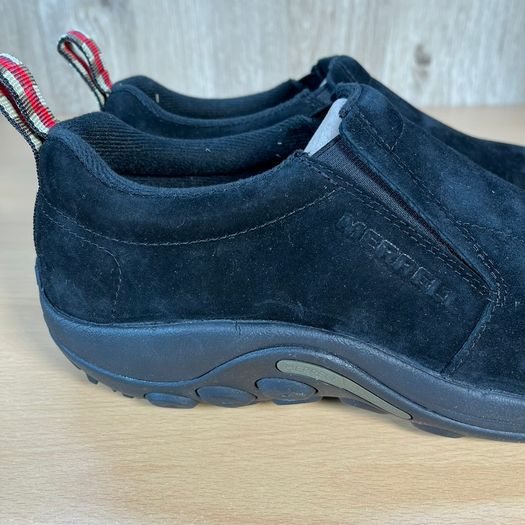 Merrell Jungle Moc Shoes in Midnight Black Suede Leather Size UK 9 EU 43.5 BNWT