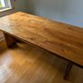 Large Contemporary Hardwood Dining Table Image 2