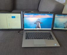 Triple Screen Laptop Extender Dual 13.3" FHD Right Hinge Damaged Screens Working