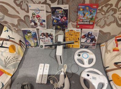 Wii Bundle with Mario Kart, Mario Bros and Mario Galaxy