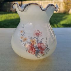 Vintage lamp shade made of white opaline glass