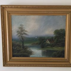 Art - Vintage Oil on Board ( C. Reilly)