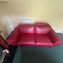 red leather sofa Image 3