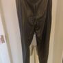 Pretty little thing black leather look pull on high waist skinny pants with zips size UK20 Tall EU48 Tall Postage included Image 5