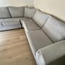 Beige corner sofa set L shaped delivery available Image 2