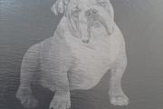 bulldog present dogs gift slate