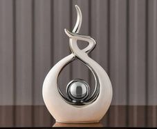 Home Decor Modern Abstract Art Ceramic Statue, Room Decor, Table Decorations for Living Room Dining Room Office Centerpiece, 27 cm High